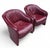 Mid 20th Century Pair of Vintage Oxblood Leathercraft Postmodern Lounge/Club Chairs For Sale - Image 5 of 14