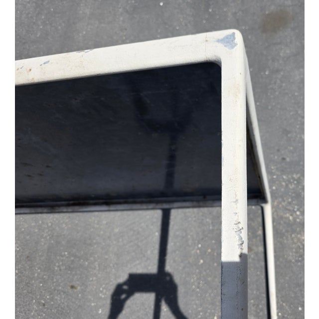 1970s Richard Schultz Style Knoll Aluminum and Yellow Enamel Patio Dining Table For Sale - Image 13 of 18