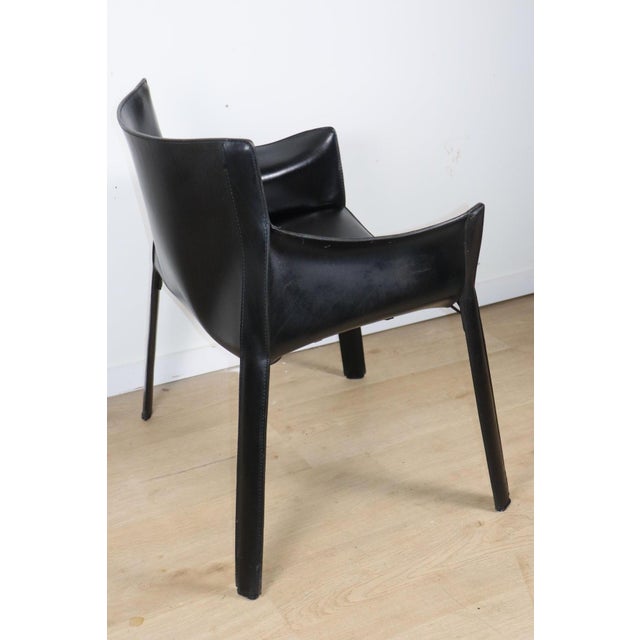 Vintage Black Leather Armchair, 1980s For Sale - Image 9 of 18