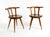 Mid-Century Wood Sprouted Low Back Chairs, 1950s, Set of 5 For Sale - Image 4 of 18