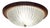 Vintage Ceiling Lamp with Pine Wood Frame and Segmented, Curved Ice Glass Shade, 1980s For Sale