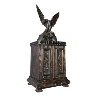 19th Century Black Forest Hand Carved Humidor For Sale