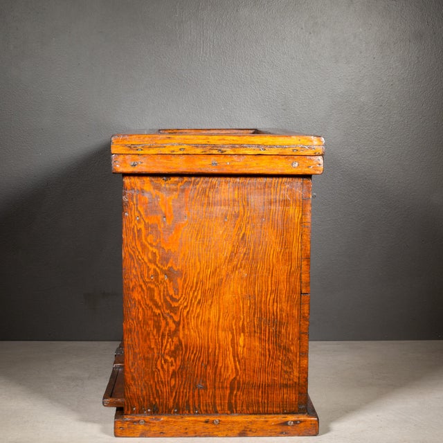 Antique Machinist's Oak Tool Chest c.1920 For Sale - Image 11 of 13