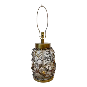 Vintage Jar Shaped Brass Chain Lamp
