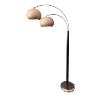 Mid-Century Double Arc Mushroom Floor Lamp from Dijkstra For Sale