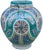 Handcrafted ceramic vase featuring an elaborate hand-painted Moorish pattern in a traditional Andalusian color...