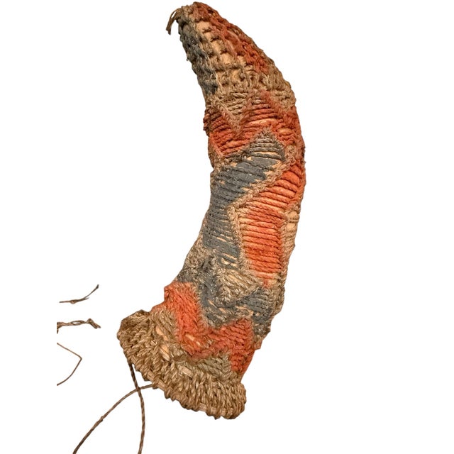 Woven Geometric Koteka on Custom Stands For Sale - Image 4 of 5