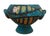 What a fabulous statement piece! This handmade, vibrant and sculptural mid-century Italian ceramic footed bowl is labeled...