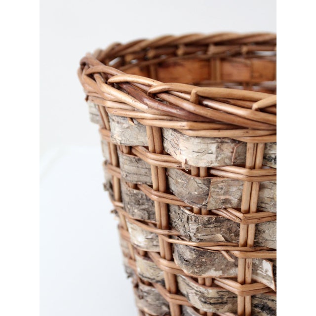 Vintage Birch Bark Basket For Sale - Image 9 of 10