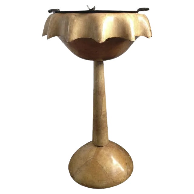 Vintage Goatskin Ashtray by Aldo Tura For Sale