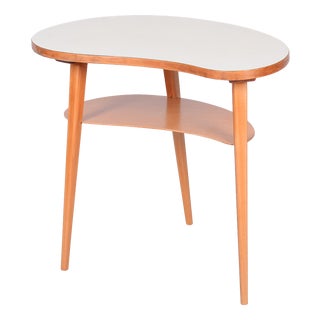 Mid-Century Side Table in Beech and Plywood, Czech, 1950s For Sale