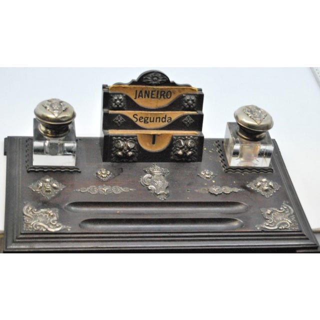 Inkwells with Wooden Base For Sale - Image 13 of 13