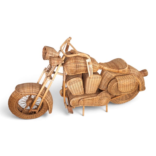 After Tom Dixon, Harley-Davidson Motorcycle, 1990s, Rattan For Sale - Image 18 of 18
