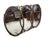 Hollywood Regency Vintage Hollywood Regency Triple Oval Gilt Wall Mirror For Sale - Image 3 of 6