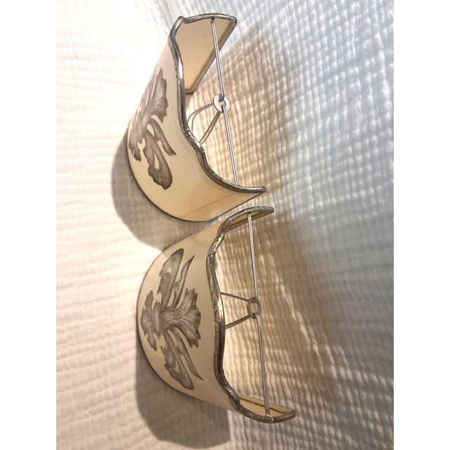 Silver Unique Handmade Shield Shades With Fleur De Liz Detail in Silver - Set of 4 For Sale - Image 8 of 8