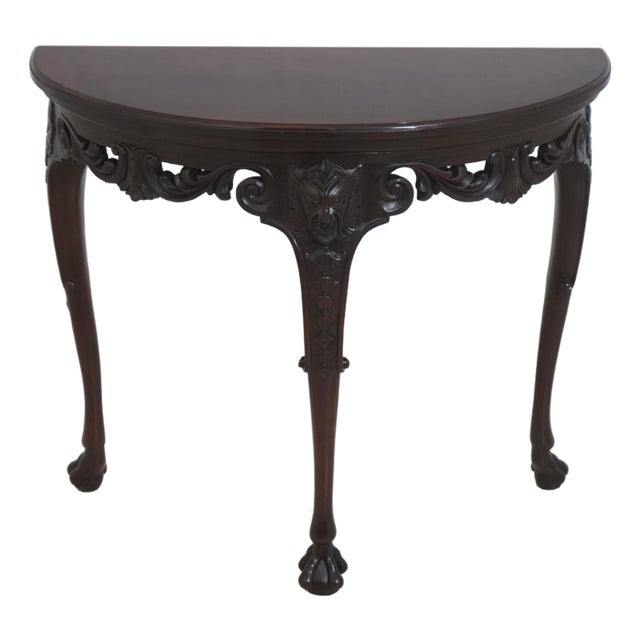Baker Stately Homes Collection Mahogany Console Table For Sale