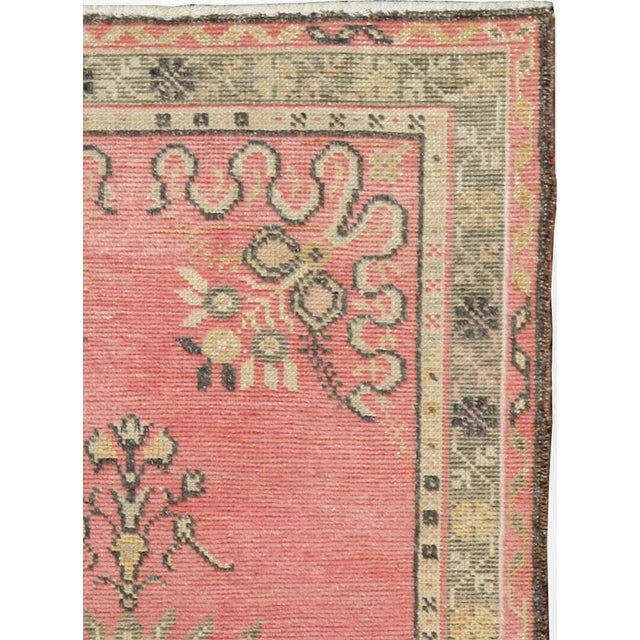 Rustic Galerie Shabab Collection Mid-20th Century Turkish Oushak Throw Rug For Sale - Image 3 of 10