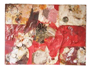 Mid 20th Century Abstract Expressionist Mixed-Media Painting by Rita Beler