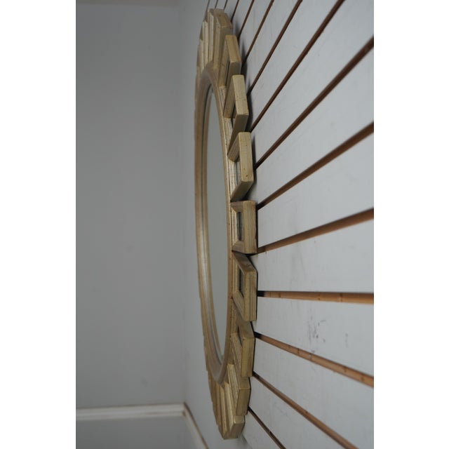 Age: Approx: 20 Years Old Details: Beveled Glass Mirror Nice Decorator Mirror Distressed Mirror Glass Outer Panels Un-...