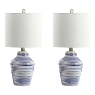 Martin Table Lamp in White - a Pair For Sale