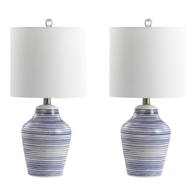 Martin Table Lamp in White - a Pair For Sale