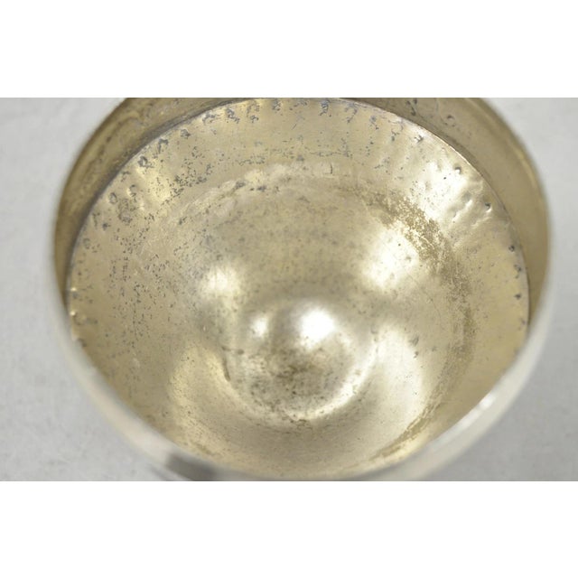 Antique Meriden English Victorian Silver Plated Goblet Cup W/ "H" Monogram For Sale - Image 12 of 16