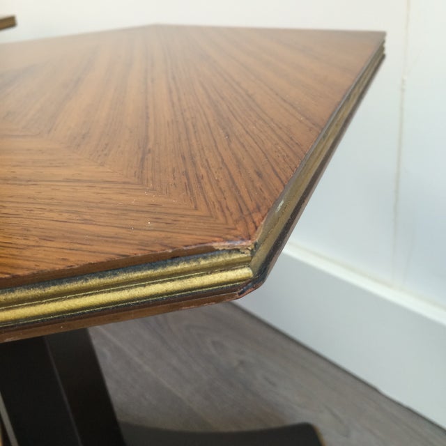 Henredon Hexagonal Walut Side Tables A Pair Chairish