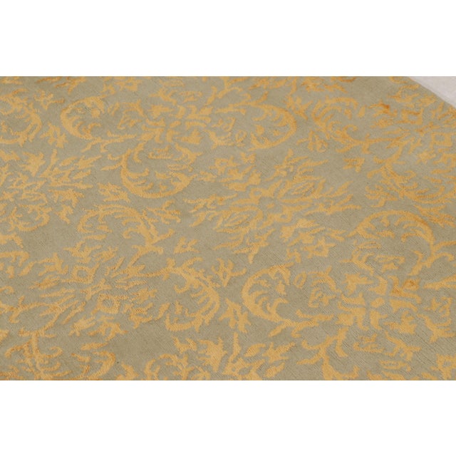 Rug & Kilim’s European Style Rug in Gold and Green Arabesque Pattern For Sale In New York - Image 6 of 10