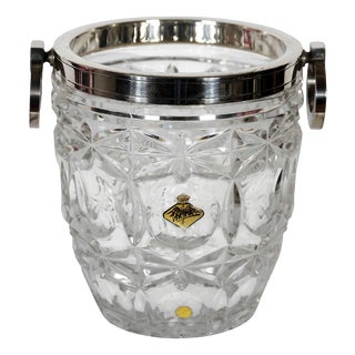 French Hand Made Cut Crystal Champagne Bucket, 1980s For Sale