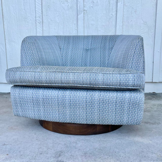 1960s Milo Baughman Style Barrel Chairs For Sale - Image 12 of 12