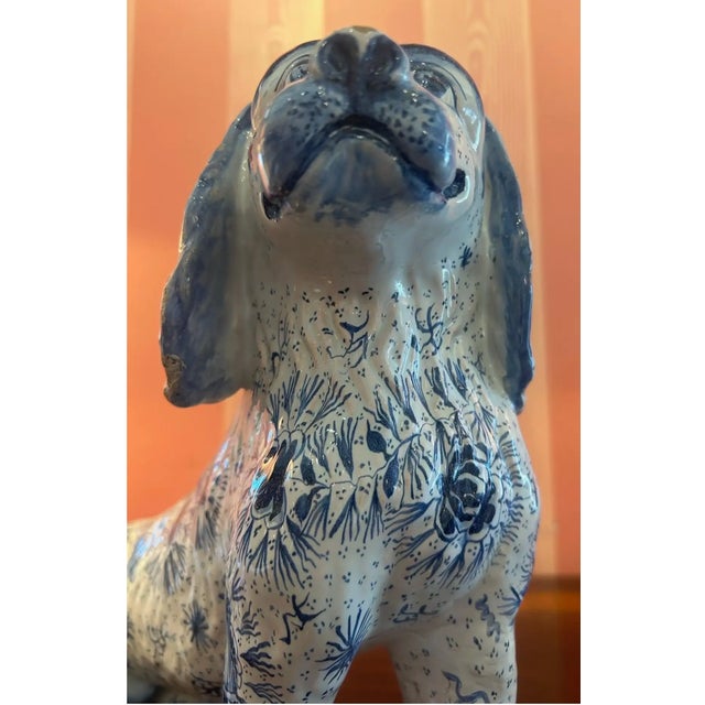 French Rare French Faience Dog, Late 19th/Early 20th Century For Sale - Image 3 of 9