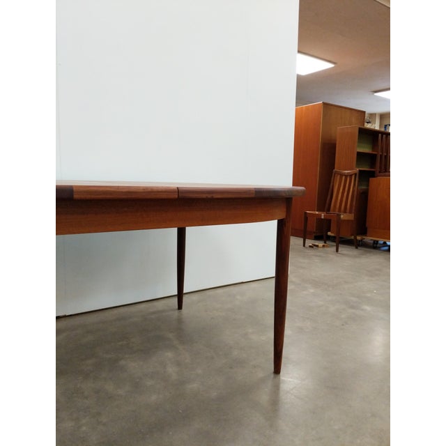 Wood Vintage Mid Century Modern Teak Extendable Dining Table by G Plan For Sale - Image 7 of 13