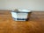 Mid 20th Century Vintage Blue & White Porcelain Soap Dish, "Bath" For Sale - Image 5 of 7