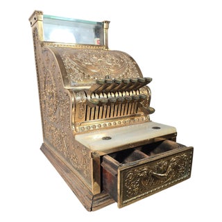 Brass Cash Register from National, 1900s For Sale