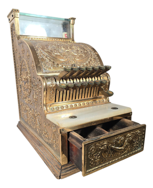 Brass Cash Register from National, 1900s