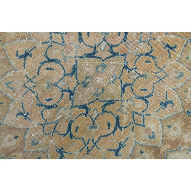 1970s Vintage Persian Handmade Wool Cotton Brown Area Rug For Sale - Image 10 of 11