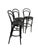 Wonderful set of three black bentwood style bar stools. Made by Ton, a company who runs and constructs furniture in the...