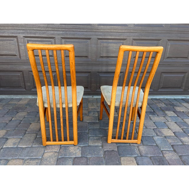 1960s Kai Kristiansen for Schou Andersen 170 Mid Century Danish Teak Highback Dining Chairs For Sale - Image 9 of 12