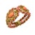 1940s Vintage Coral Glass and Yellow Rhinestone Clamper Cuff, 1940 For Sale - Image 5 of 11