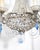 Glass 19th Century Italian Beaded Chandelier with Sapphire Blue Drops For Sale - Image 7 of 13