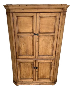 Antique Pine Georgian Corner Cupboard From England