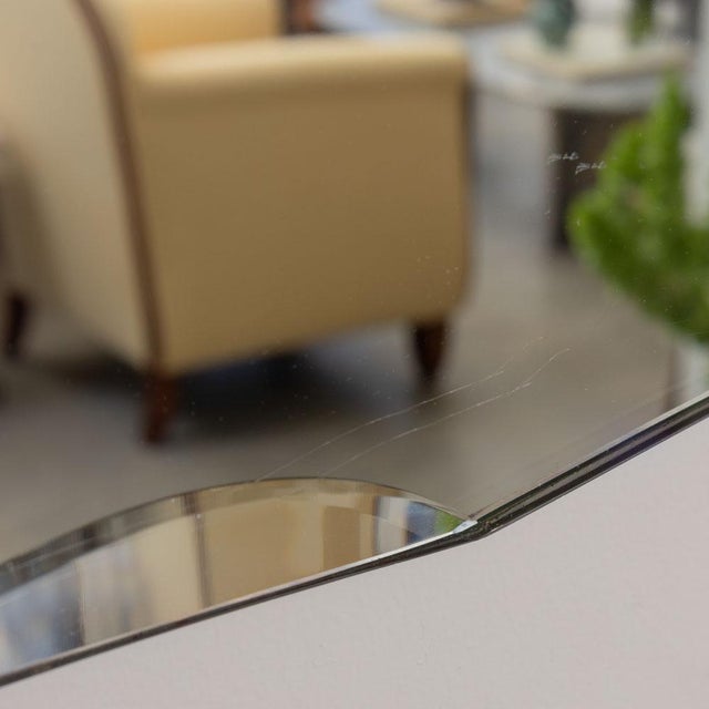 1930s French Art Deco Rectangular Beveled Mirror For Sale - Image 9 of 9