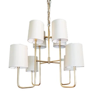 Modern Gold Chandelier by Visual Comfort For Sale
