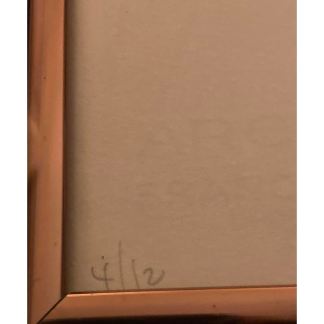 Paper Boy With Blue Eyes Signed Greenebaum 1976 Lithograph Numbered 4/12 Modern Line Art For Sale - Image 7 of 8