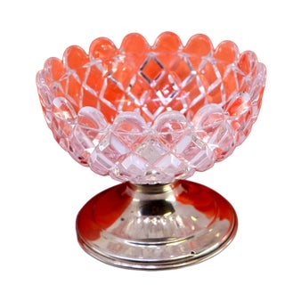 Candy Box in Cut Glass with Cutouts For Sale