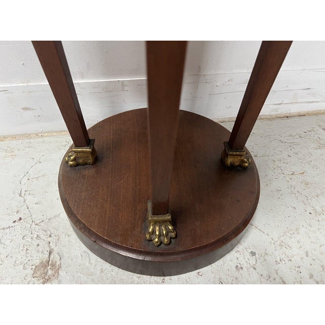 Brown Empire Style Mahogany Side Table, 20th Century For Sale - Image 8 of 13