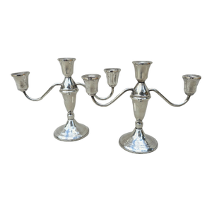 1950s Pair of Sterling Candleabras