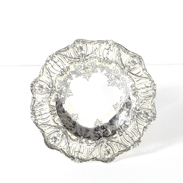 Metal 1900s Aesthetic Movement Sterling Silver & Gold Washed Taza Signed Hardy & Hayes Co. For Sale - Image 7 of 18