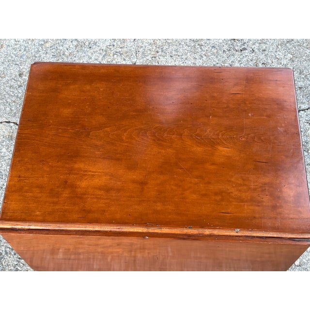 American Antique Drop Leaf Side Table With Two Drawers For Sale - Image 9 of 11