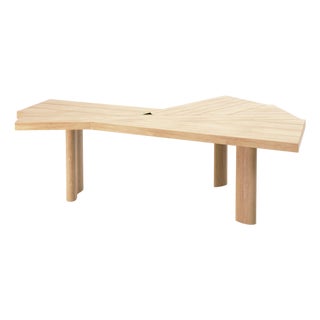 Natural Oak Ventaglio Worktable by Charlotte Perriand for Cassina For Sale